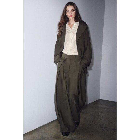 ZARA ZW COLLECTION FRONT PLEAT TROUSERS - Picture 1 of 9
